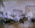 Exterior de la estación Saint Lazare Llegada de un tren Claude Monet